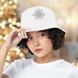 Snowflake Design Bucket Hat - Snowflake Hat - Christmas Bucket Hat
