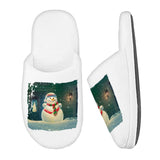 Snowman Design Memory Foam Slippers - Snow Slippers - Cute Slippers