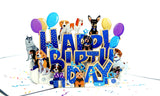 Dogs Happy Birthday 3D Pop-Up Card Dog Lovers