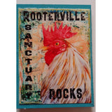 Carol and Elaine Kitchen Blue / Chicken Farm Animal Magnets:  Handmade Rooterville Animals on Magnets Rooster, Cow, Piggy *