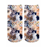 All Over Adorable Cats Ankle or Crew Socks Unisex