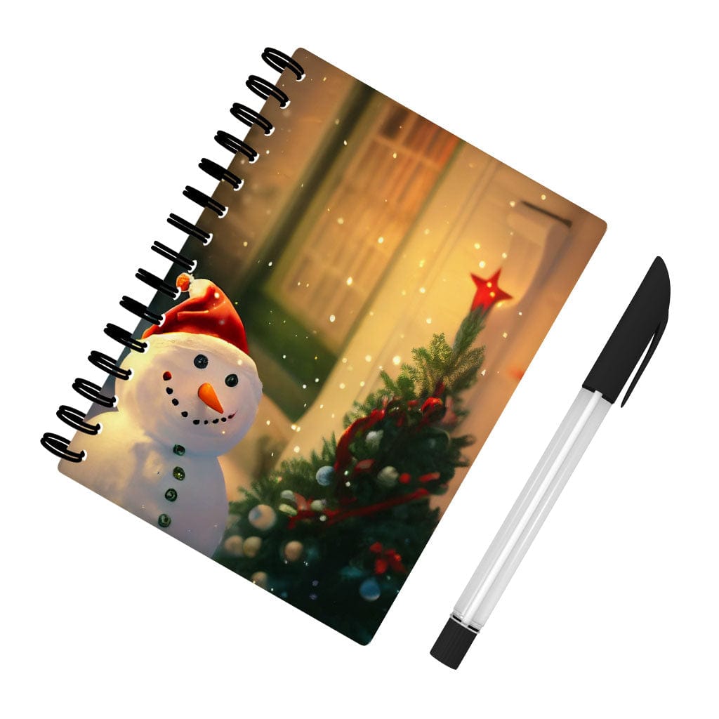 Christmas Snowman Spiral Notebook - Beautiful Notebook - Themed Notebook