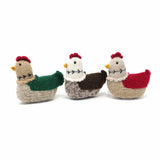 Hen Ornaments Handmade Little Chickens - The Pink Pigs, A Compassionate Boutique