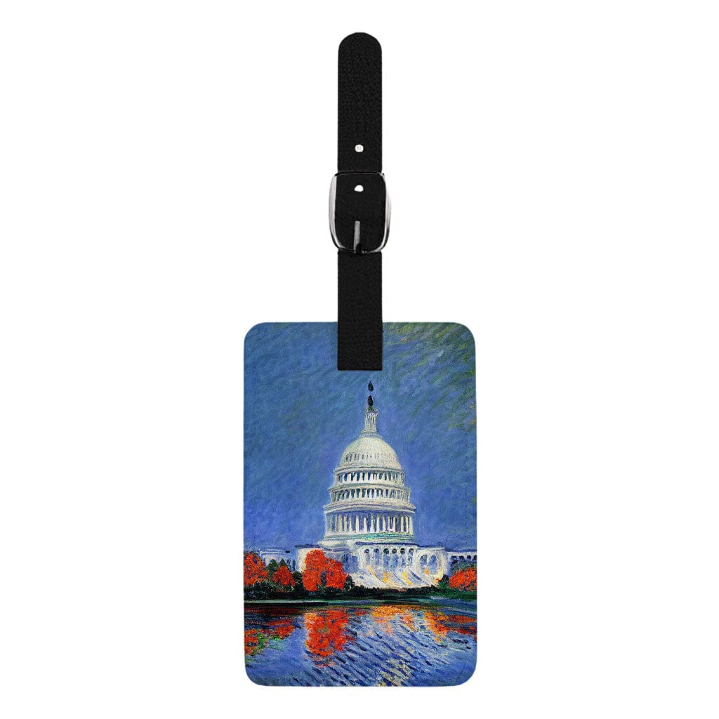 White House Luggage Tag - Claude Monet Travel Bag Tag - USA Luggage Tag