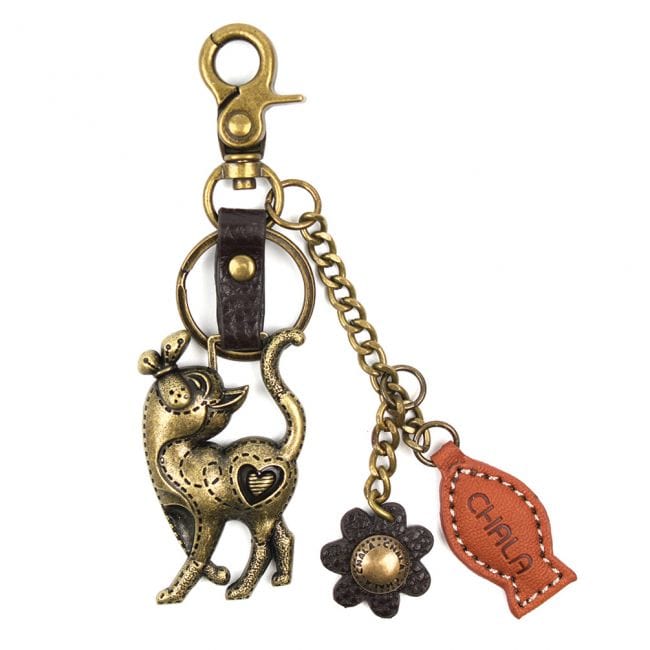 CHALA - SLIM CAT - CHARMING KEYCHAIN - The Pink Pigs, A Compassionate Boutique