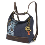 Chala Convertible Backpack Purse Denim Retro Convertible Backpack Purse by Chala Vegan