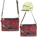 Chala Cross Body Bag CHALA WIENER DOG - MINI CROSSBODY Burgundy or Indigo