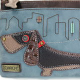 Chala Cross Body Bag CHALA WIENER DOG - MINI CROSSBODY Burgundy or Indigo