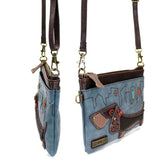 Chala Cross Body Bag CHALA WIENER DOG - MINI CROSSBODY Burgundy or Indigo