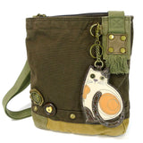 Chala Cross Body Bag Dark Brown LAZZY CAT - Calico Cat, PATCH CROSS-BODY BAG by Chala