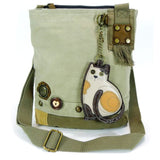 Chala Cross Body Bag Sand LAZZY CAT - Calico Cat, PATCH CROSS-BODY BAG by Chala