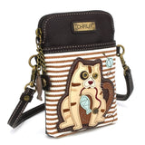 Chala Cross Body Cell Phone Case Tabby Cat GEN II - CELLPHONE CROSS-BODY - BROWN STRIPE