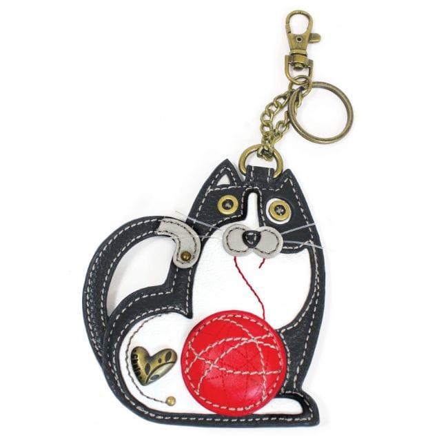 CHALA - FAT CAT - KEYCHAIN/KEY FOB/COIN PURSE - The Pink Pigs, A Compassionate Boutique