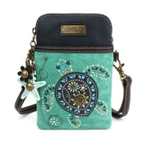 Chala Handbags and Clutches Dazzle Turtle Collection by Chala-Keychain/Cellphone Xbody/Totes