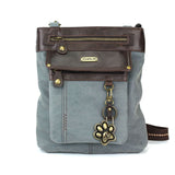 Chala Handbags and Clutches Indigo Gemini Crossbody Bag with Paw Keychain by Chala VEGAN