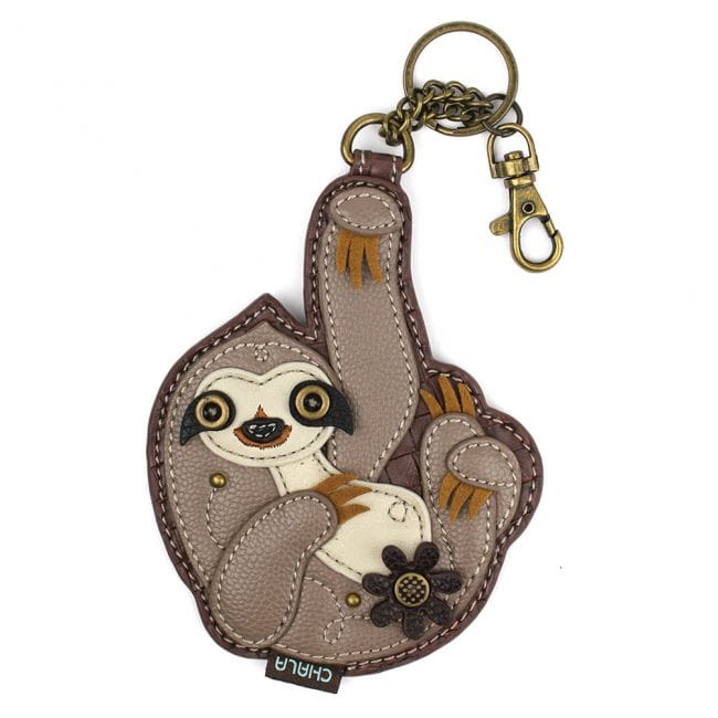 chala Handbags and Clutches Key Chain SLOTH Collection by Chala:  Wallet, Totes, Backpack, Handbags Vegan