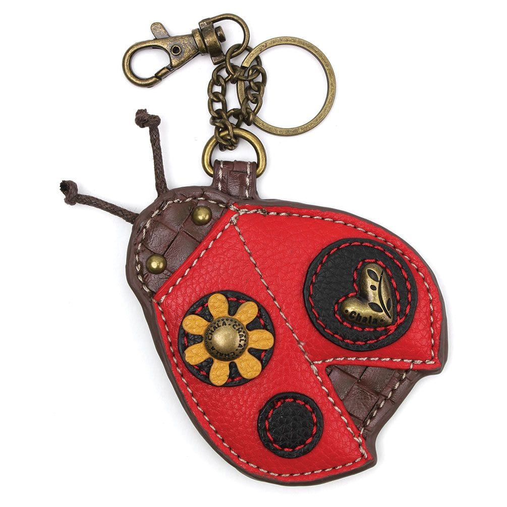 Chala Handbags and Clutches Keychain Lady Bug Collection:  Wallet, Key Chain, Crossbody*