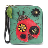 Chala Handbags and Clutches Lady Bug Collection:  Wallet, Key Chain, Crossbody*