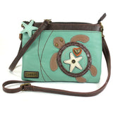 Chala Handbags and Clutches Mini Crossbody Turtle Collection by Chala-Keychain/Cellphone Xbody/Totes