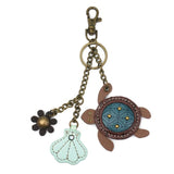 Chala Handbags and Clutches Mini Key Chain Turtle Collection by Chala-Keychain/Cellphone Xbody/Totes