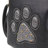 Chala Handbags and Clutches Paw Print Black UNI-Cellphone Crossbody NEW DESIGN! by Chala