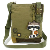 Chala Handbags and Clutches Raccoon Patch-Olive Raccoon Wallet and Handbag Collection by Chala*