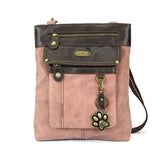 Chala Handbags and Clutches Rose Gemini Crossbody Bag with Paw Keychain by Chala VEGAN