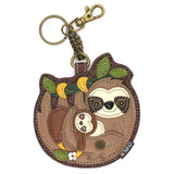 chala Handbags and Clutches Sloth Family Keychain SLOTH Collection by Chala:  Wallet, Totes, Backpack, Handbags Vegan