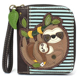 chala Handbags and Clutches Sloth Family Wallet SLOTH Collection by Chala:  Wallet, Totes, Backpack, Handbags Vegan