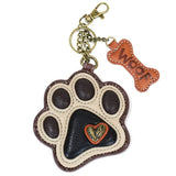 Chala handbags and wallets Keychain Paw Print Ivory Collection by Chala