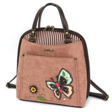 Chala Handbags Butterfly Convertible Backpack-Purse by Chala-Paw, Sunflower, Dragonfly, Sloth, Butterfly and Turtle Vegan*