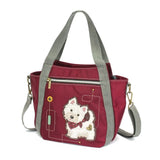 Chala Handbags Carryall Westie White Doggy Collection by Chala, Coin Purse/Keychain, Xbody, Tote *