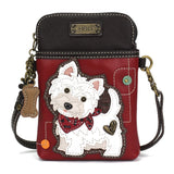 Chala Handbags Cell Xbody * Westie White Doggy Collection by Chala, Coin Purse/Keychain, Xbody, Tote *