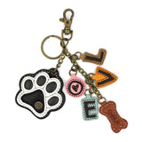 Chala Handbags Charming LOVE Paw Print Collection B & W  by Chala Vegan For Pet Lovers!