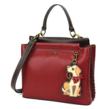 Chala Handbags Charming Satchel by Chala, Your Choice of Key Chain! VEGAN