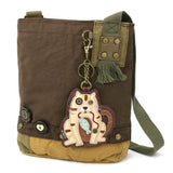 Chala Handbags Dark Brown Tabby Cat PATCH CROSS-BODY - CAT GEN II by Chala