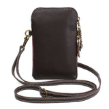 Chala Handbags Dazzled Red Paw Print Cell Phone Crossbody by Chala-Vegan!