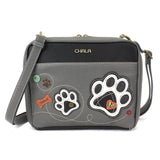 Chala Handbags Organizer Paw Print Collection B & W  by Chala Vegan For Pet Lovers!