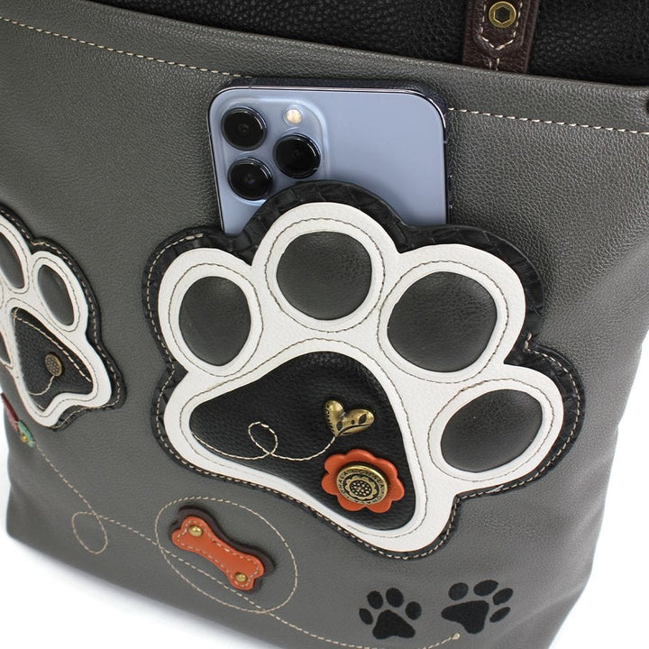 Chala Handbags Paw Print Collection B & W  by Chala Vegan For Pet Lovers!