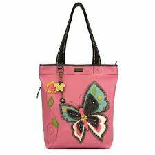 Chala Handbags Pink BUTTERFLY - EVERYDAY ZIP TOTE II* by Chala