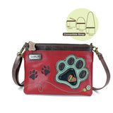 Chala Handbags Red Paw Print Mini Crossbody by Chala Vegan 3 Colors!