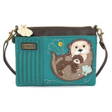 Chala Handbags, Wallets & Cases Mini Xbody Sea Otter Collection by Chala Keychain, Crossbody Vegan