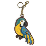 Chala Keychain Blue & Gold Macaw- KEYCHAIN, Coin Purse-Blue & Gold or Scarlet Macaws*