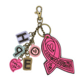 Chala keychain Pink or Purple Cancer Ribbon Charming Charms Keychains by Chala