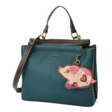 Chala Keychain Satchel-Green PIG Collection by Chala!  New Piggies!  VEGAN