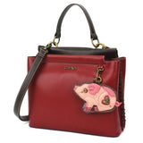 Chala Keychain Satchel-Red PIG Collection by Chala!  New Piggies!  VEGAN