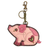 Chala Keychain Sitting Pink Pig PIG Collection by Chala!  New Piggies!  VEGAN