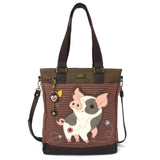 Chala Keychain Work Tote Spotted Pig PIG Collection by Chala!  New Piggies!  VEGAN