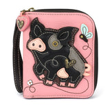 Chala Keychain Zip Around Wallet PIG Collection by Chala!  New Piggies!  VEGAN