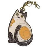LAZZY CAT - Calico Kitty KEYCHAIN/KEY FOB/COIN PURSE* by Chala